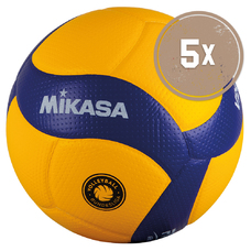 5ER BALLPAKET VOLLEYBALL V200W-VBL OFFICIAL (DVV1)-2400073
