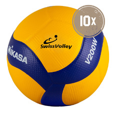 10ER BALLPAKET VOLLEYBALL V200W-SV SWISS VOLLEY